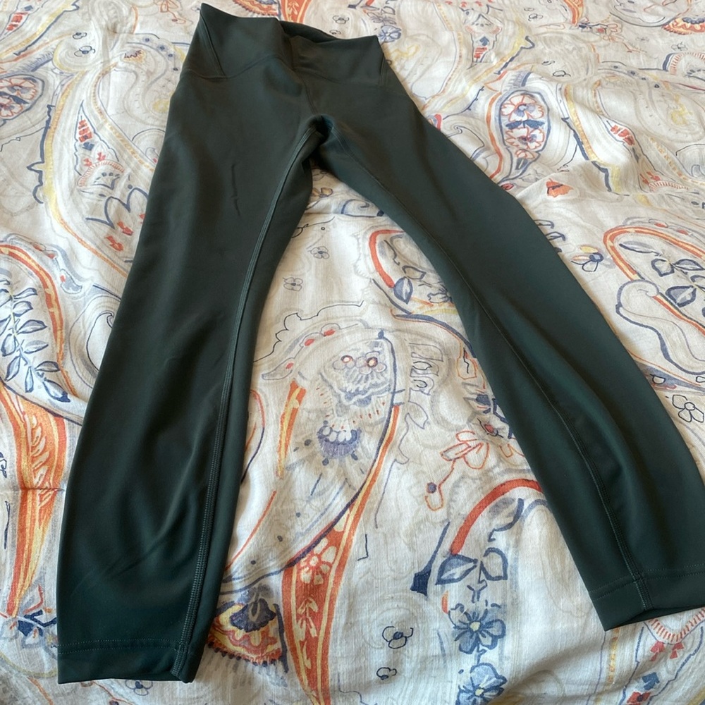 Slightly worn long length Lululemon Olive Green Leggings.